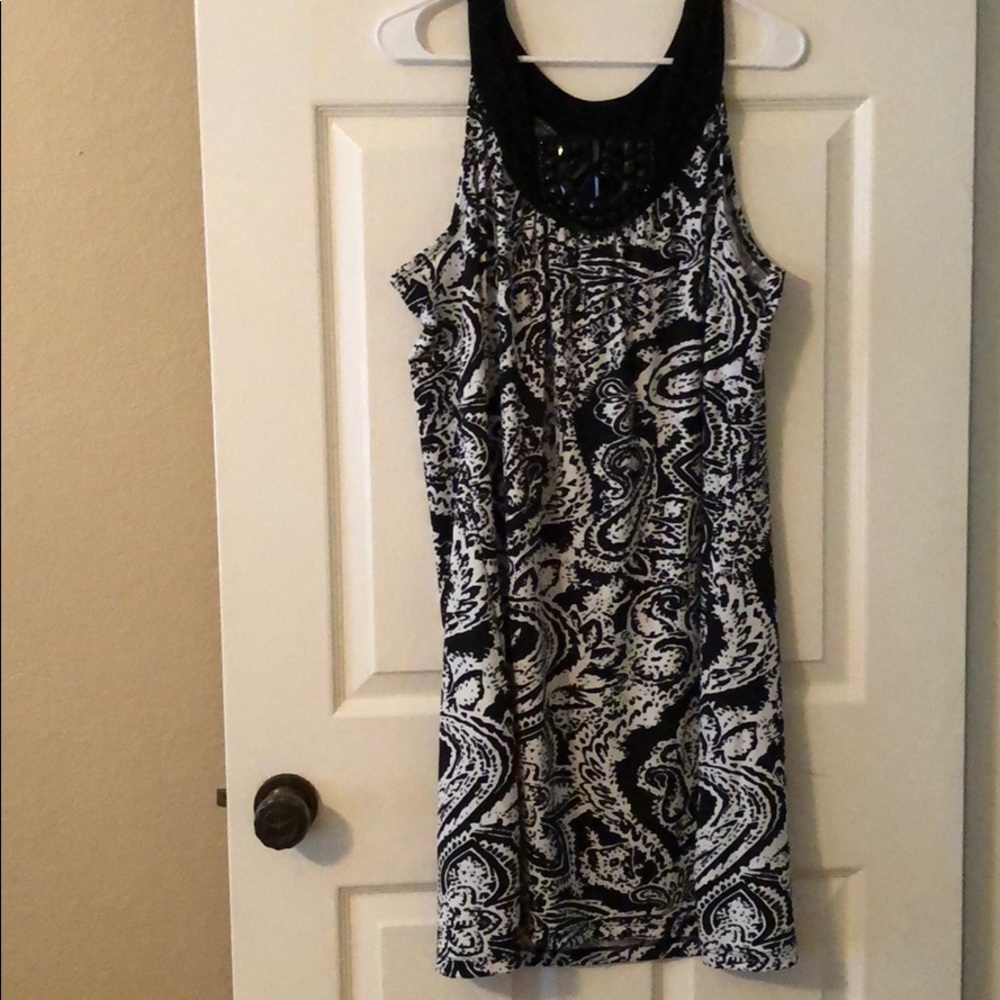Cute Black and White Pool Coverup or Dress.